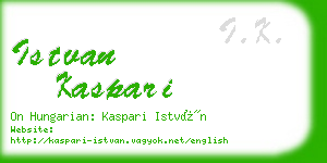 istvan kaspari business card